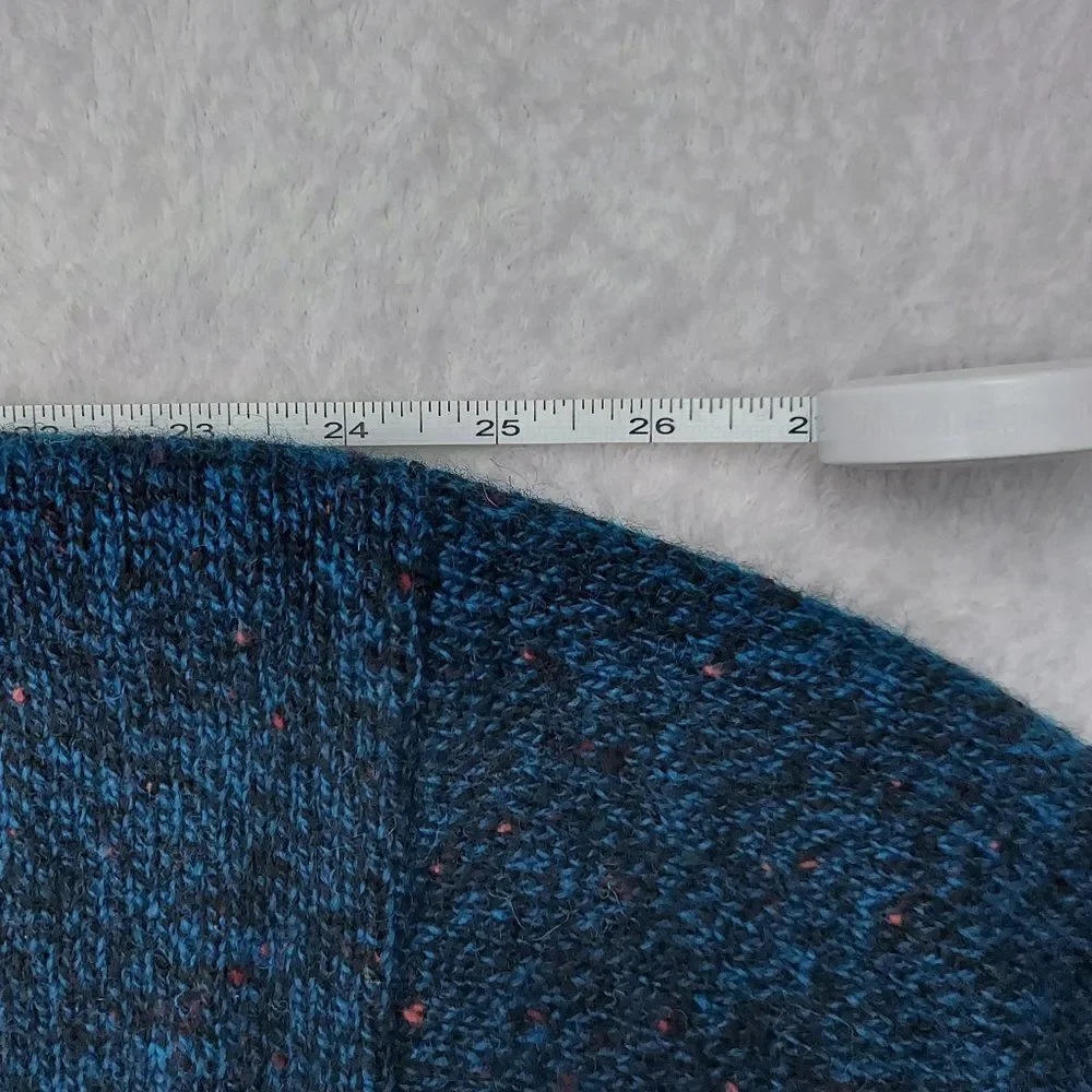 Vintage 1980s 1990s Jantzen Cardigan sweater, Unisex, Blue, L - Picture 8 of 16